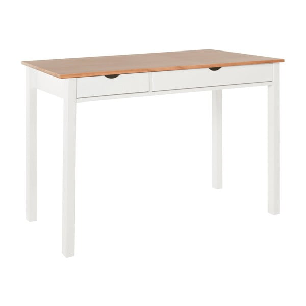 Gava fehér-barna íróasztal borovi fenyőből, hosszúság 120 cm - Støraa