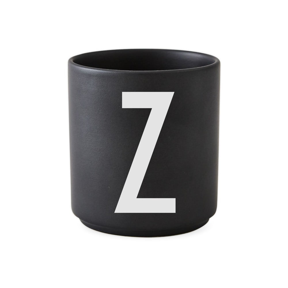 Alphabet Z fekete porcelánbögre, 250 ml - Design Letters