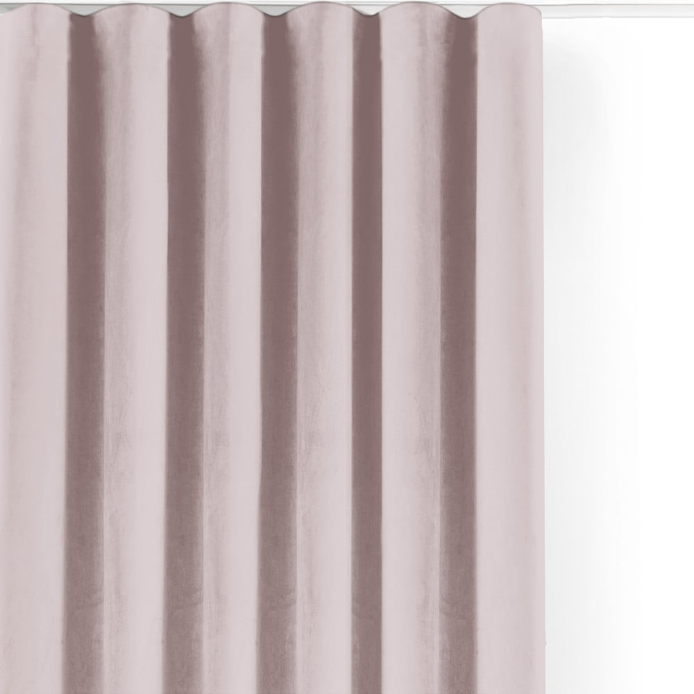 Világos rózsaszín bársony dimout (semi-opac) függöny 200x250 cm Velto – Filumi