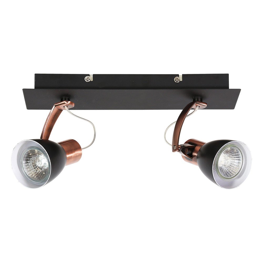 Fekete-rézszínű mennyezeti lámpa fém búrával 8x30 cm Markus – Candellux Lighting