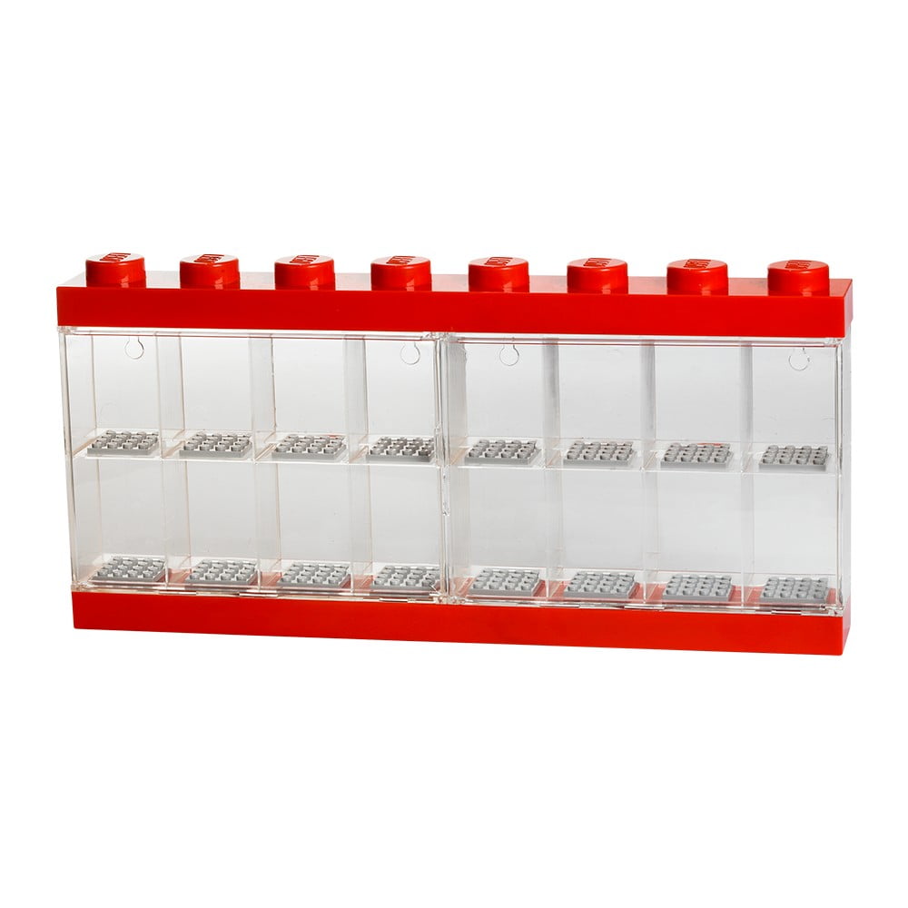 Piros minifigura gyűjtődoboz, 16 db minifigurához - LEGO®