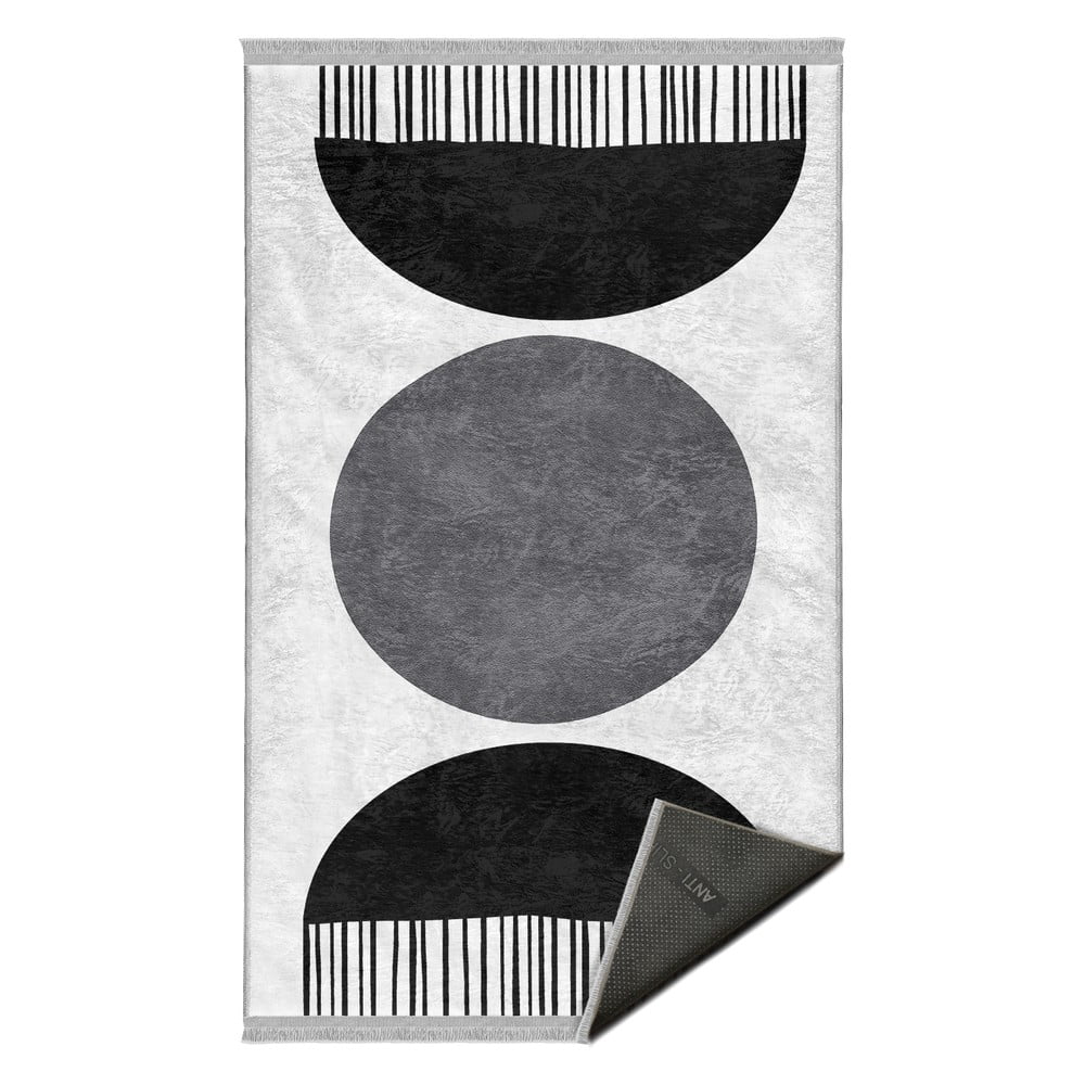 Fehér-fekete szőnyeg 160x230 cm – mila home