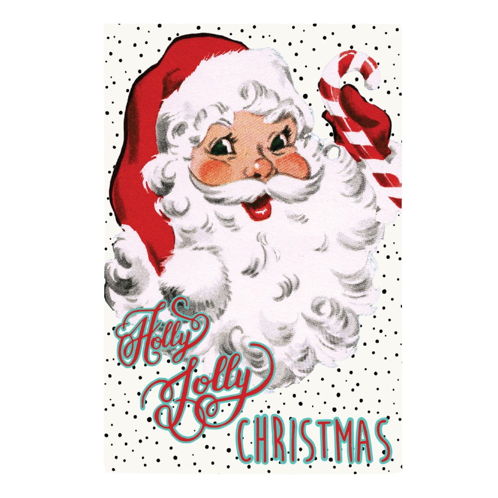 Holly Jolly Christmas fehér pamut konyharuha, 46 x 71 cm - eleanor stuart