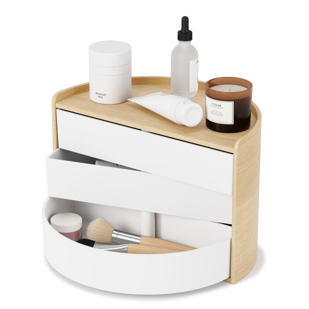 Natúr színű forgó fürdőszobai rendszerező Moona – Umbra