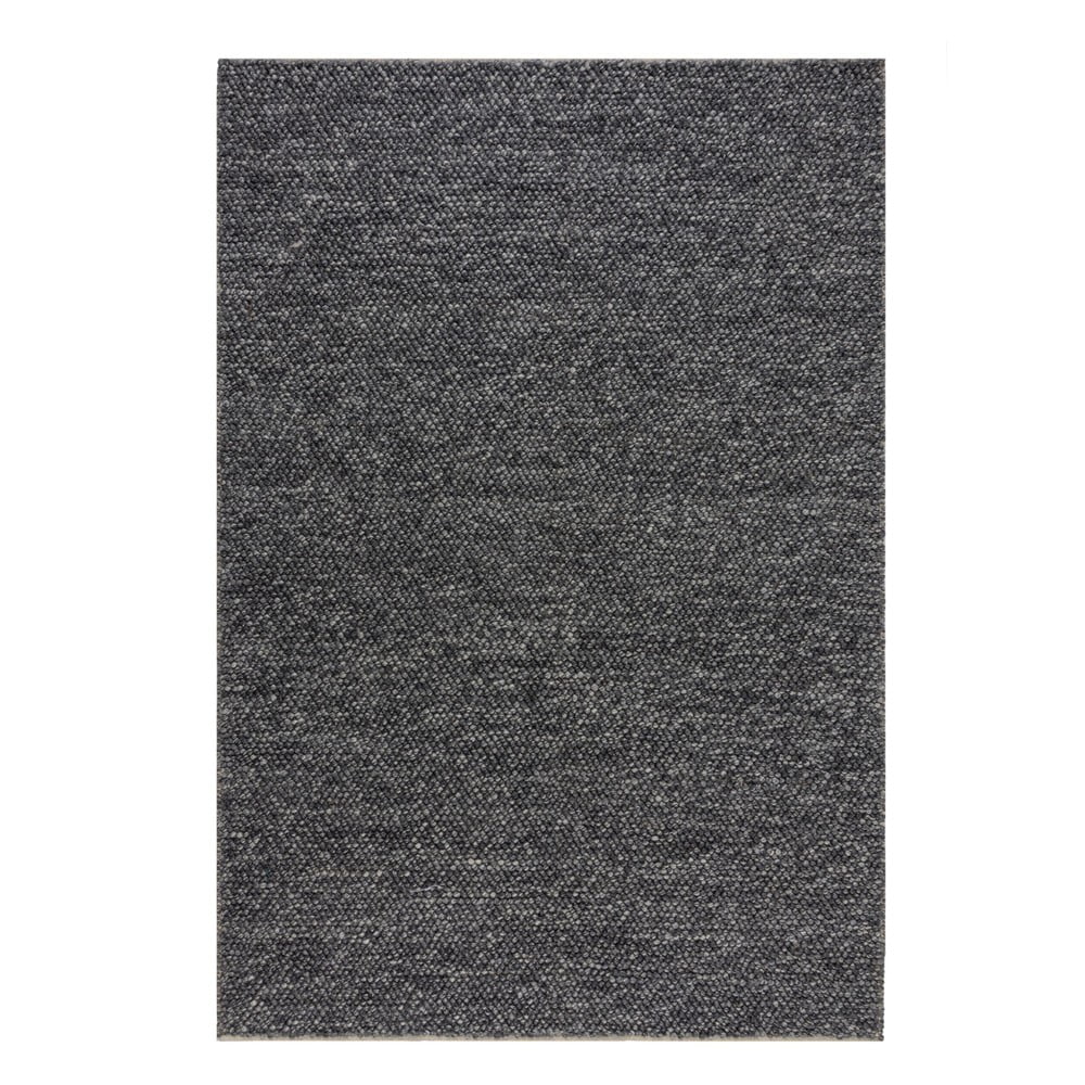 Minerals sötétsszürke gyapjú szőnyeg, 80 x 150 cm - flair rugs