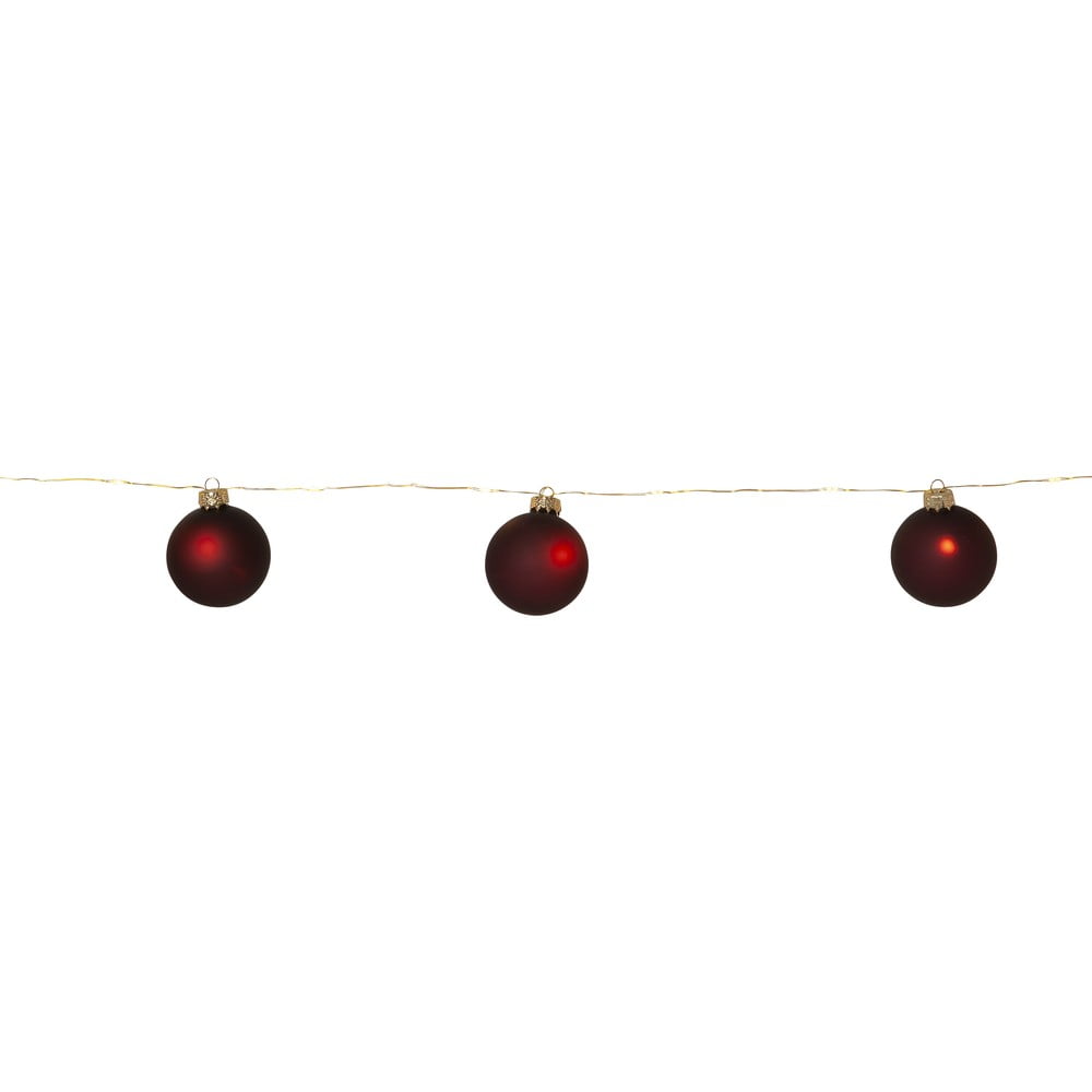 Borvörös fénydekoráció karácsonyi mintával ø 6 cm Bliss – Star Trading