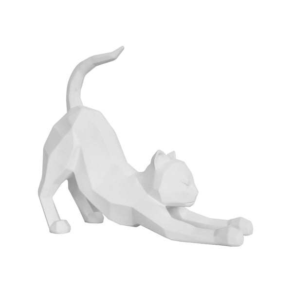 Origami Streching Cat matt fehér szobor, magasság 30,5 cm - PT LIVING