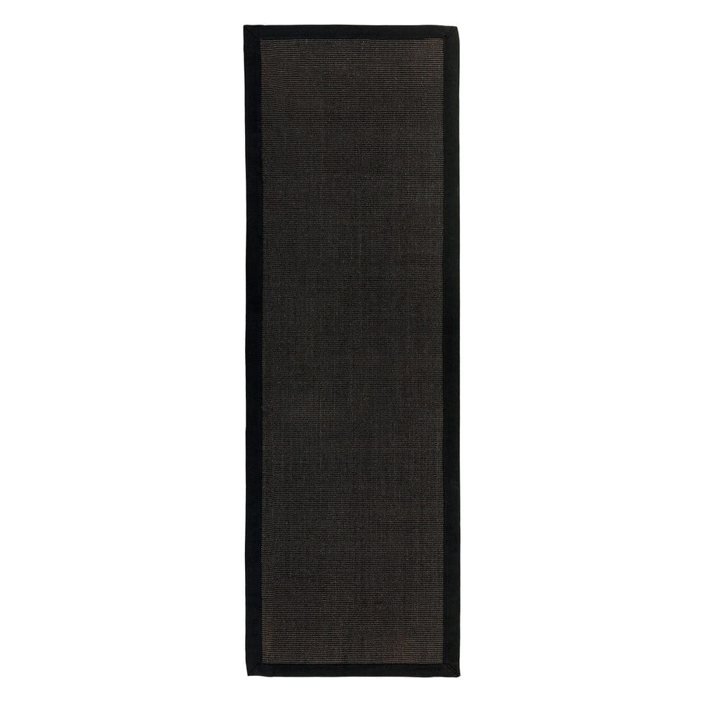 Fekete futószőnyeg 240x68 cm sisal - asiatic carpets