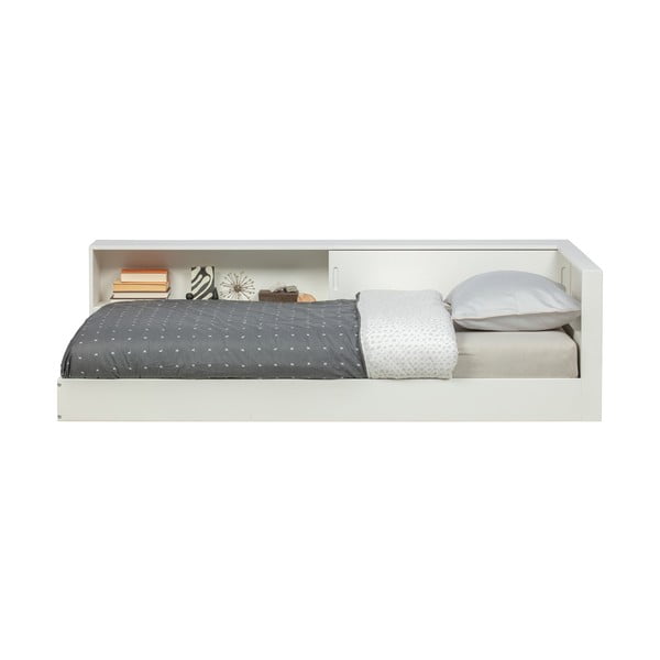 Connect fehér borovi fenyő egyszemélyes ágy, 90 x 200 cm - WOOOD