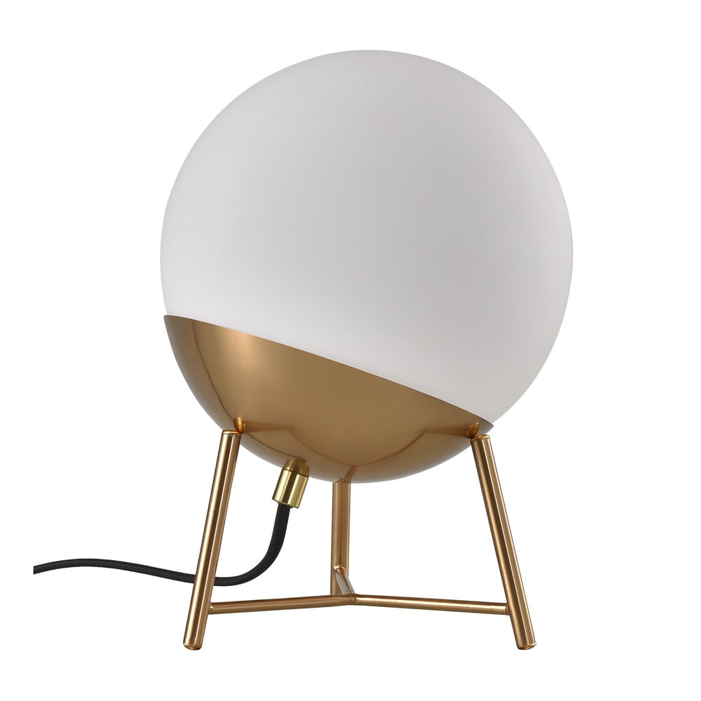 Fehér LED szabályozható asztali lámpa üveg búrával (magasság 32 cm) Chelsea – House Nordic