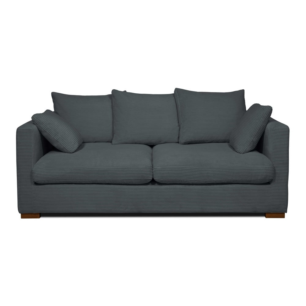 Szürke kordbársony kanapé 175 cm comfy – scandic