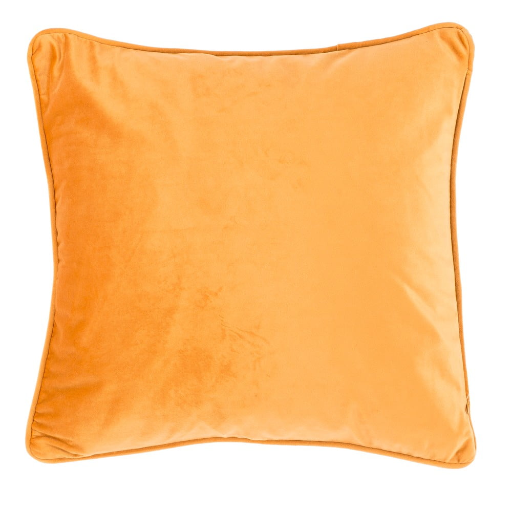 Velvety világos narancssárga díszpárna, 45 x 45 cm - Tiseco Home Studio