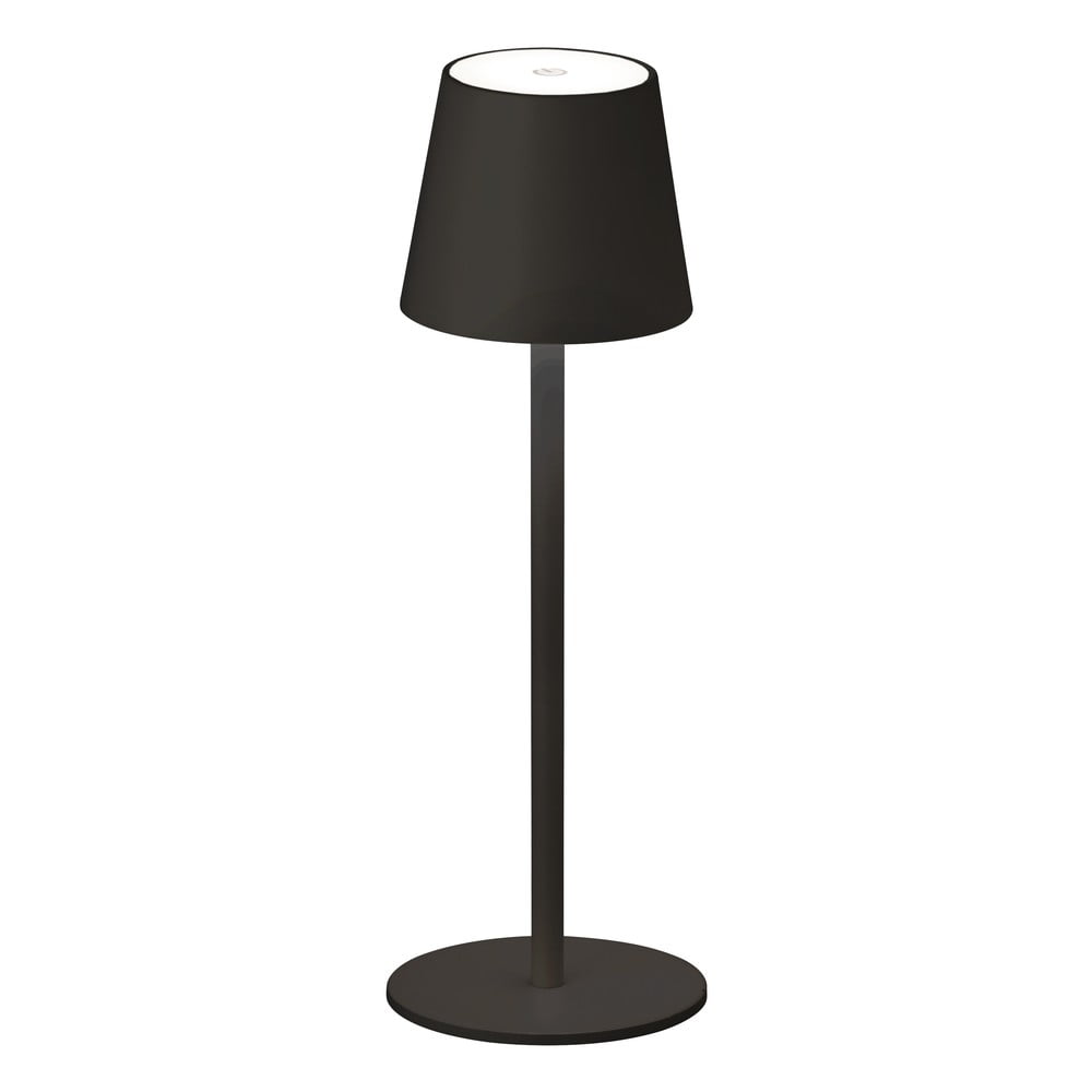 Fekete LED szabályozható-mozgásérzékelős asztali lámpa fém búrával (magasság 38 cm) Tropea – Fischer & Honsel