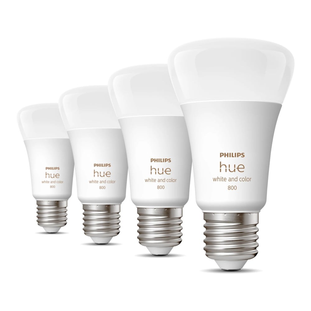 LED okos izzó szett 4 db-os E27, 9 W White and color ambiance – Philips Hue