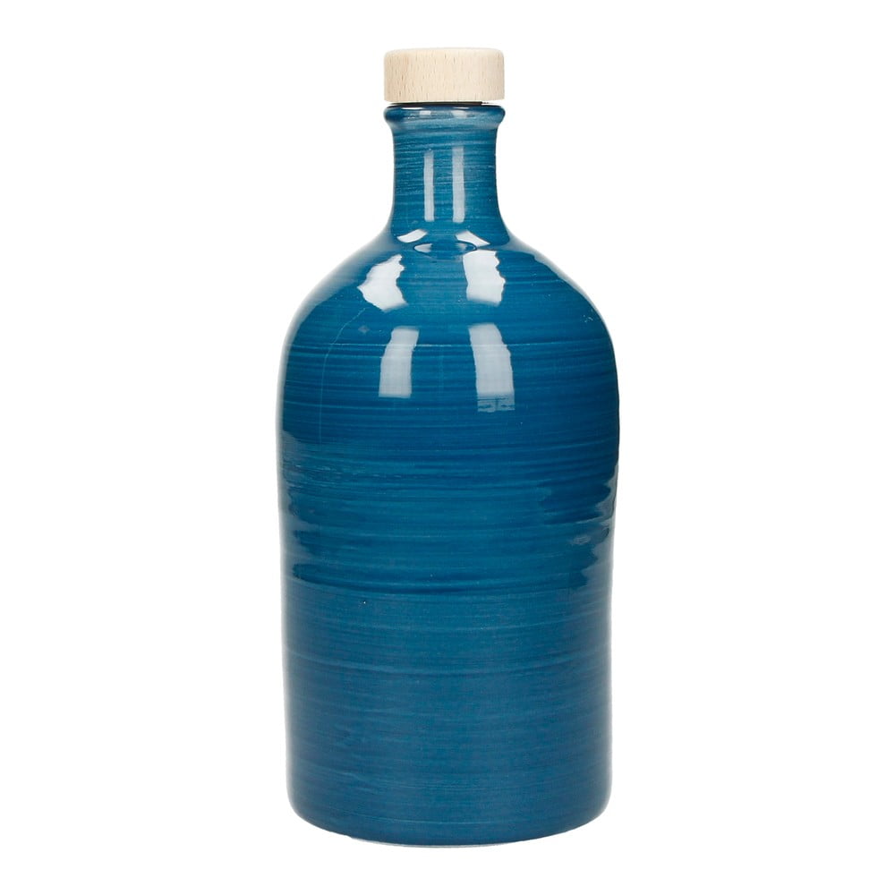 Maiolica kék olajtartó palack, 500 ml - Brandani