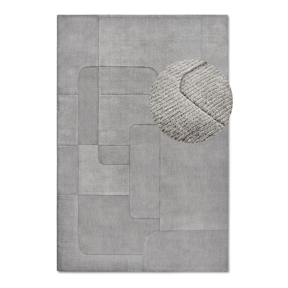 Szürke kézi szövésű gyapjú szőnyeg 160x230 cm charlotte – villeroy&boch