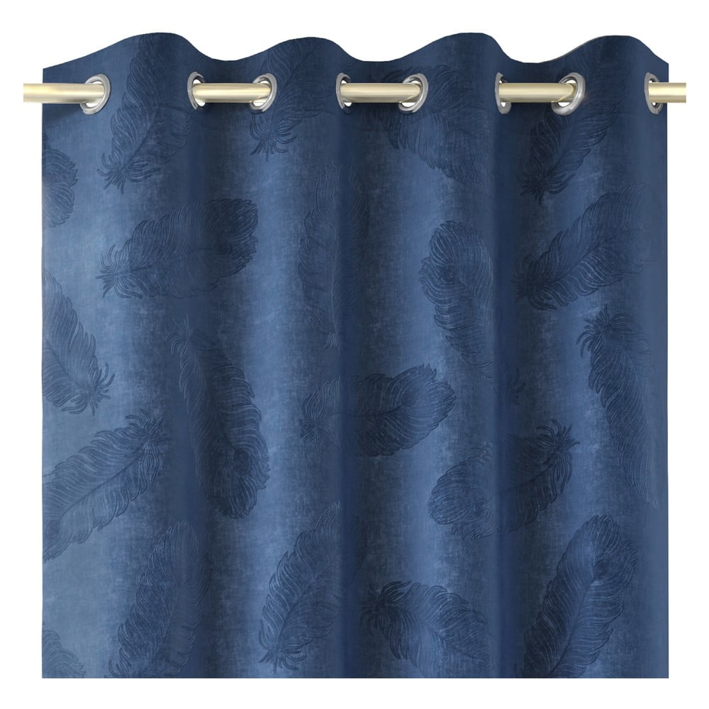 Peacock kék függöny bársonyos felülettel, 135 x 250 cm - AmeliaHome