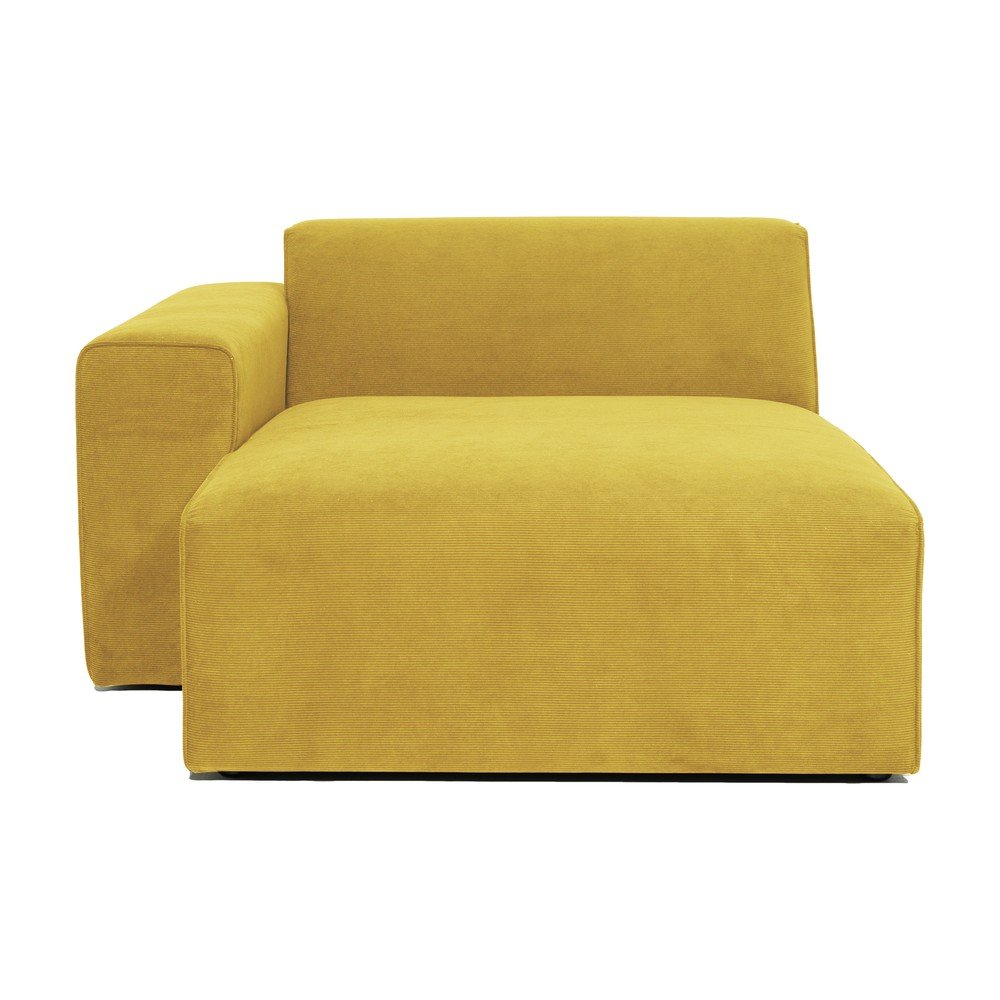 Sting sárga kordbársony kanapé modul, bal oldali - Scandic