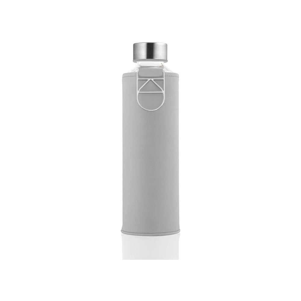Szürke ivópalack boroszilikát üvegből, műbőr tartóval 750 ml Mismatch Dove - Equa