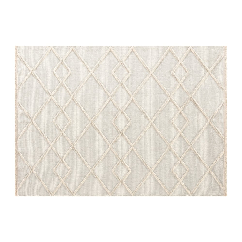 Krémszínű mosható szőnyeg 108x154 cm Lena – Webtappeti
