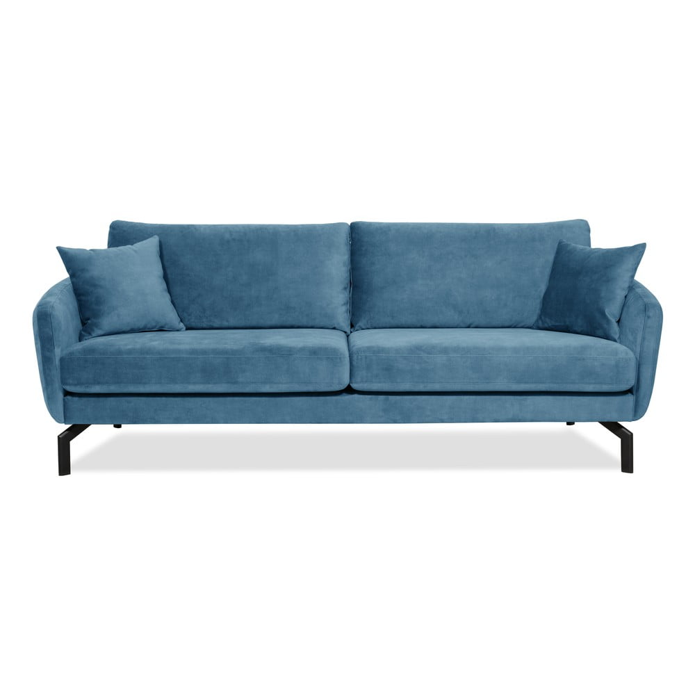 Magic kék bársony kanapé, 230 cm - scandic