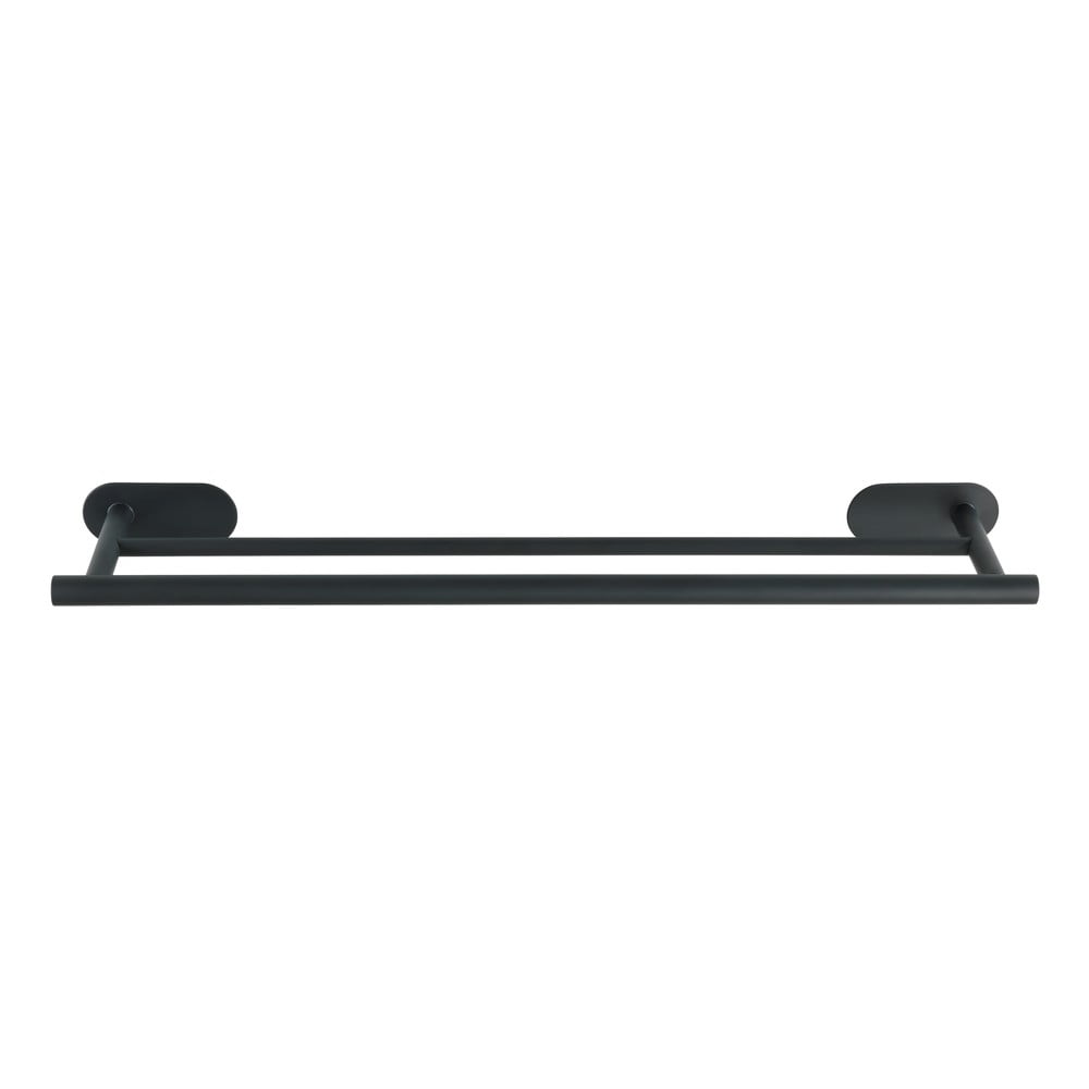 Orea Rail Duo Turbo-Loc® rozsdamentes acél matt fekete dupla fali törölköző tartó - Wenko