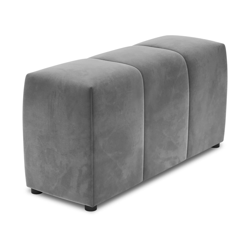Szürke bársony karfa moduláris kanapéhoz rome velvet - cosmopolitan design