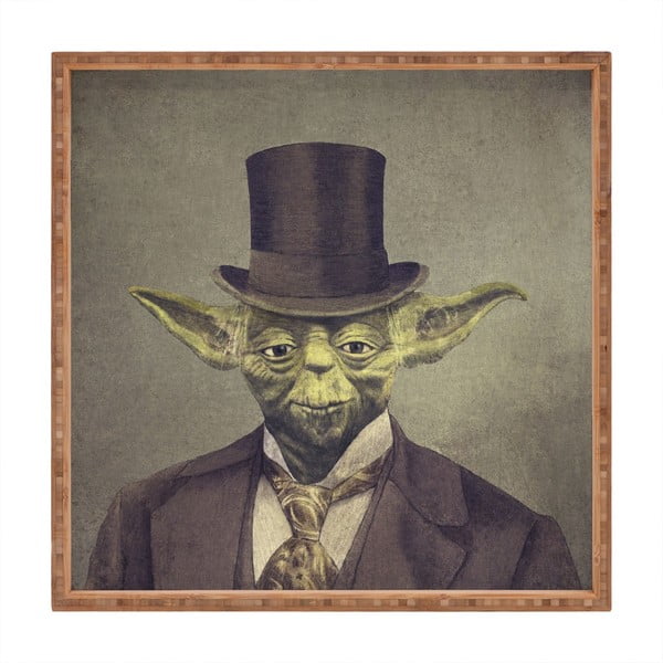 Yoda dekoratív fatálca, 40 x 40 cm