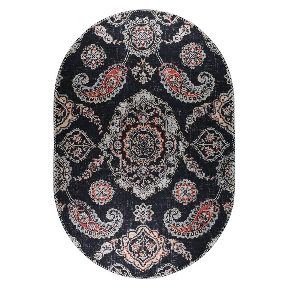 Fekete mosható szőnyeg 160x230 cm – vitaus