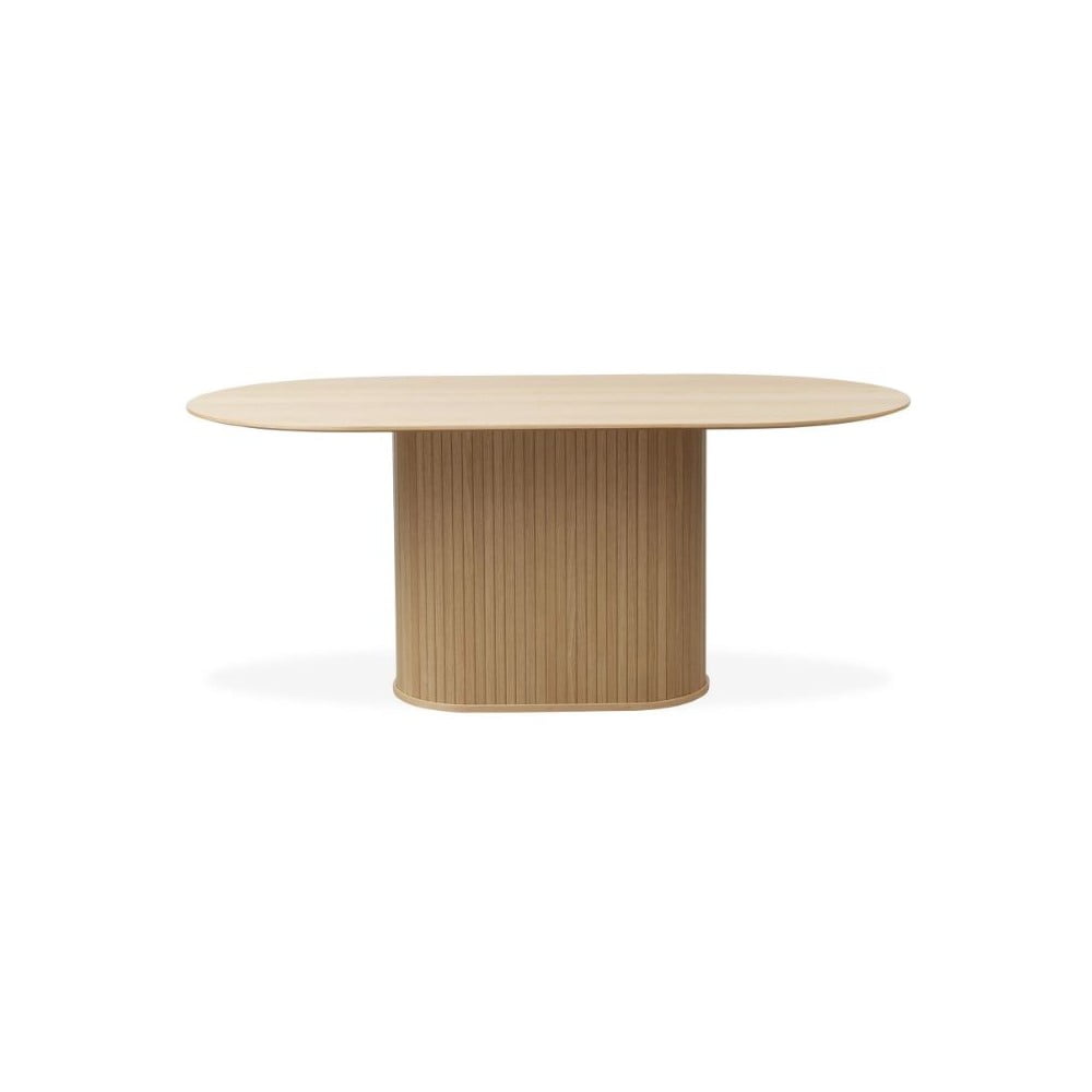 Étkezőasztal tölgyfa dekoros asztallappal 95x180 cm nola – unique furniture