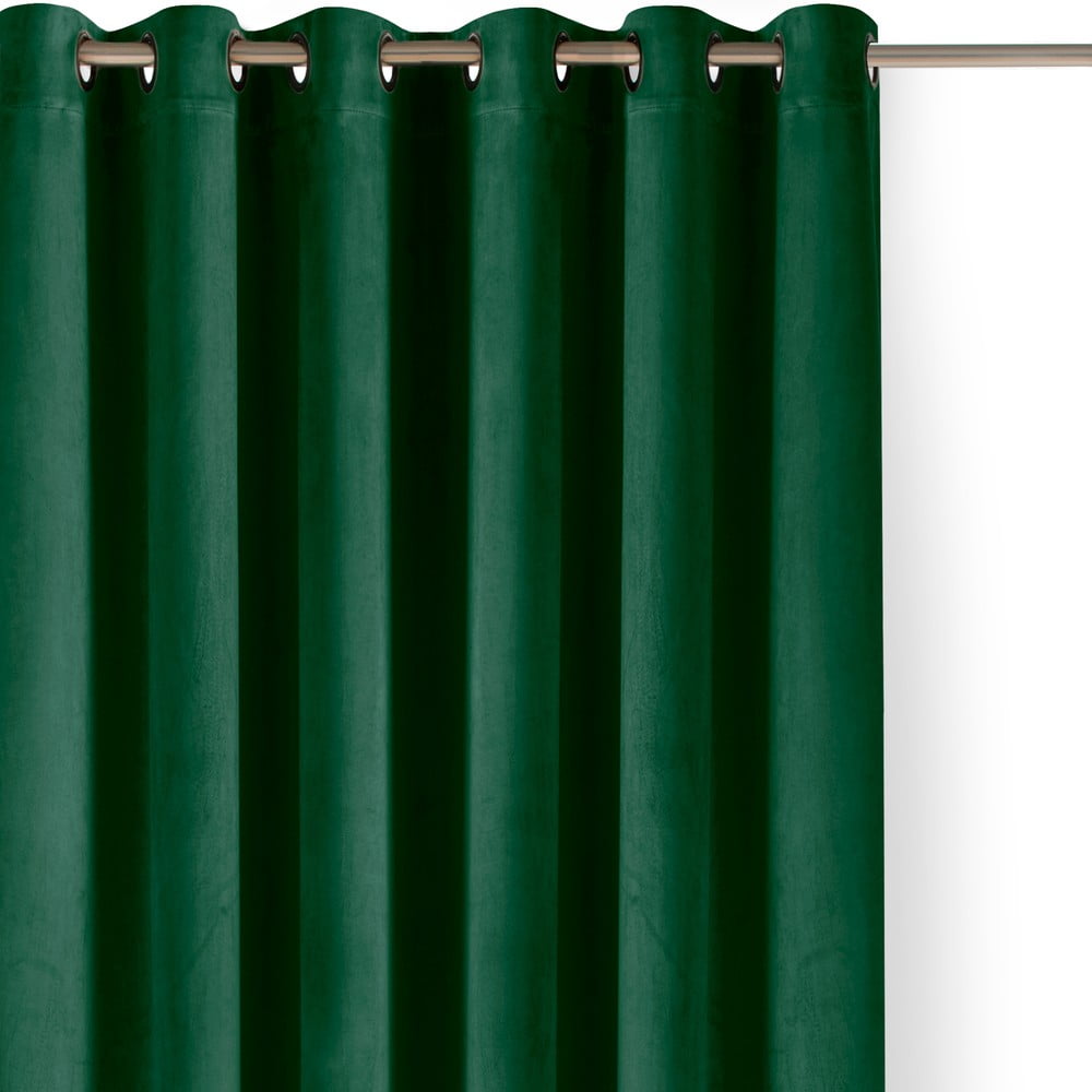 Zöld bársony dimout (semi-opac) függöny 530x250 cm velto – filumi