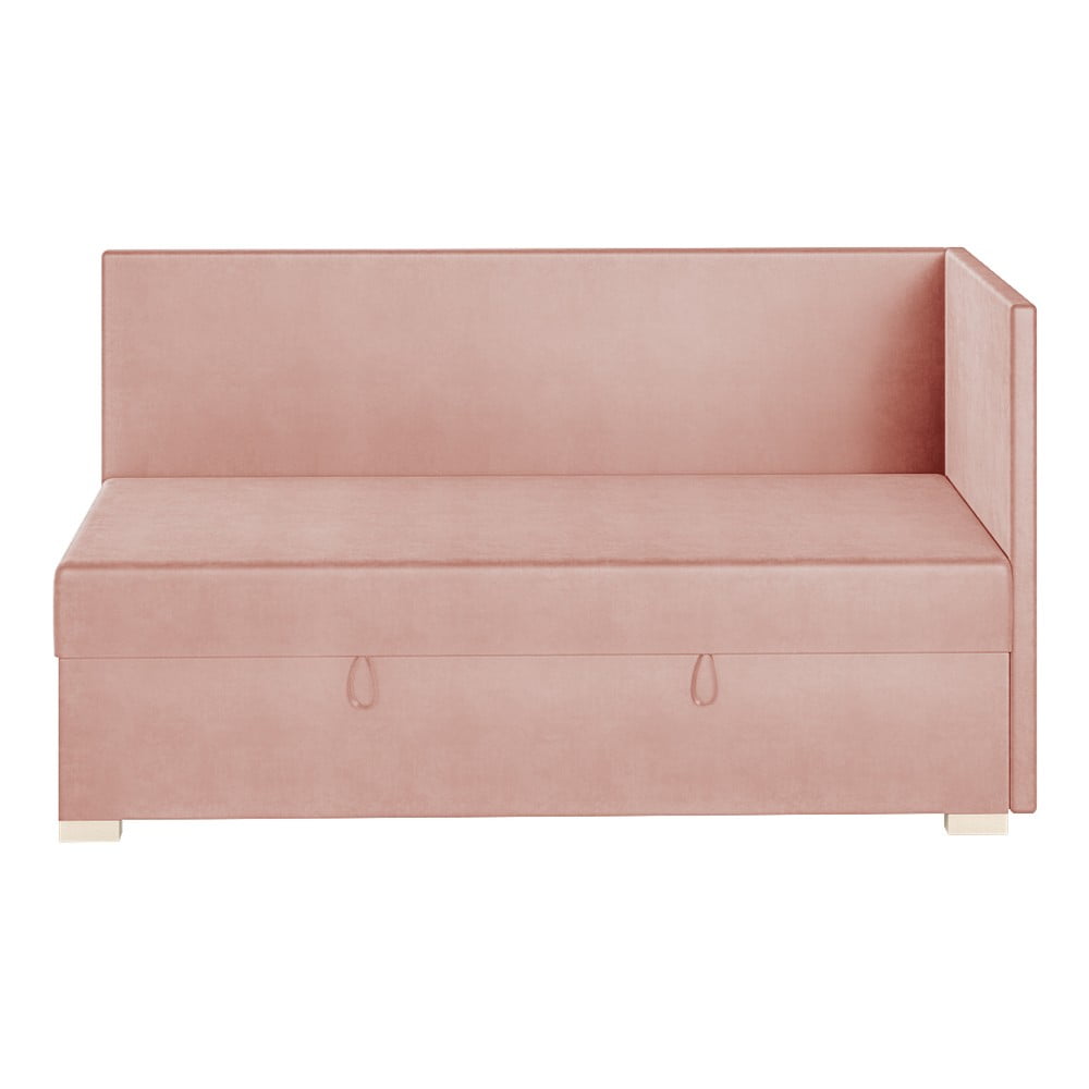 Rózsaszín sarok ágyneműtartós gyerekágy matraccal 90x200 cm Flexi – Ghado