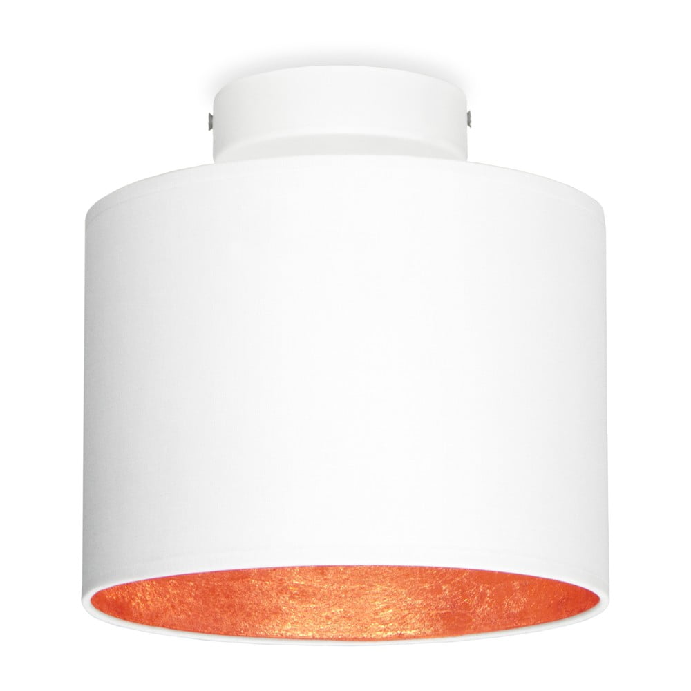 MIKA XS fehér mennyezeti lámpa rézszínű részletekkel, ⌀ 20 cm - Sotto Luce