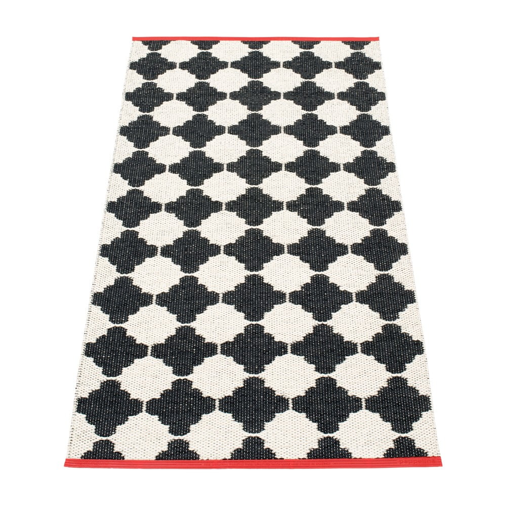 Fekete-fehér kültéri-beltéri futószőnyeg 70x150 cm Marre Black Coral – Pappelina