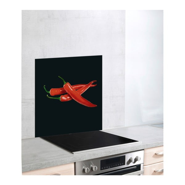 Peperoni üveg falvédő tűzhely mellé, 60 x 70 cm - Wenko