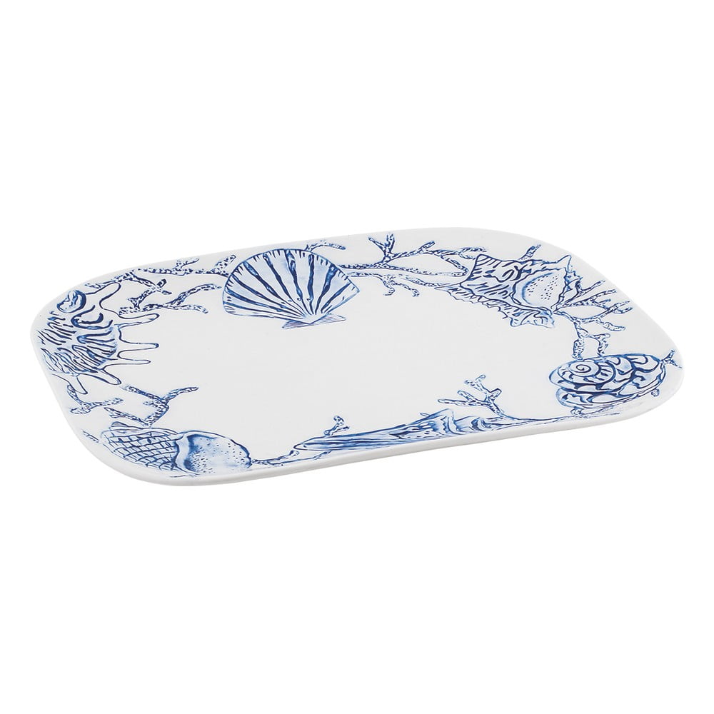 Maris kék-fehér porcelán tálaló tányér, 39 x 31,5 cm - Villa Altachiara