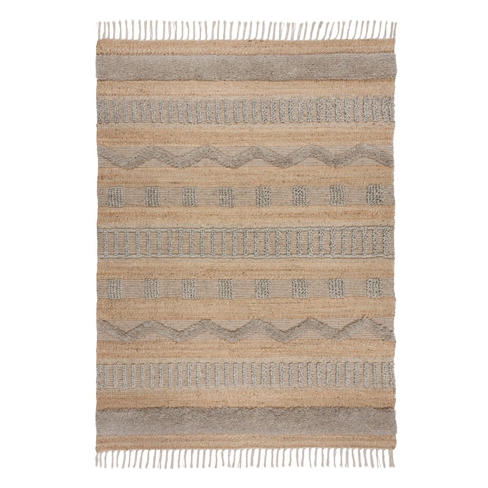 Világosszürke-natúr színű szőnyeg 120x170 cm Medina – Flair Rugs