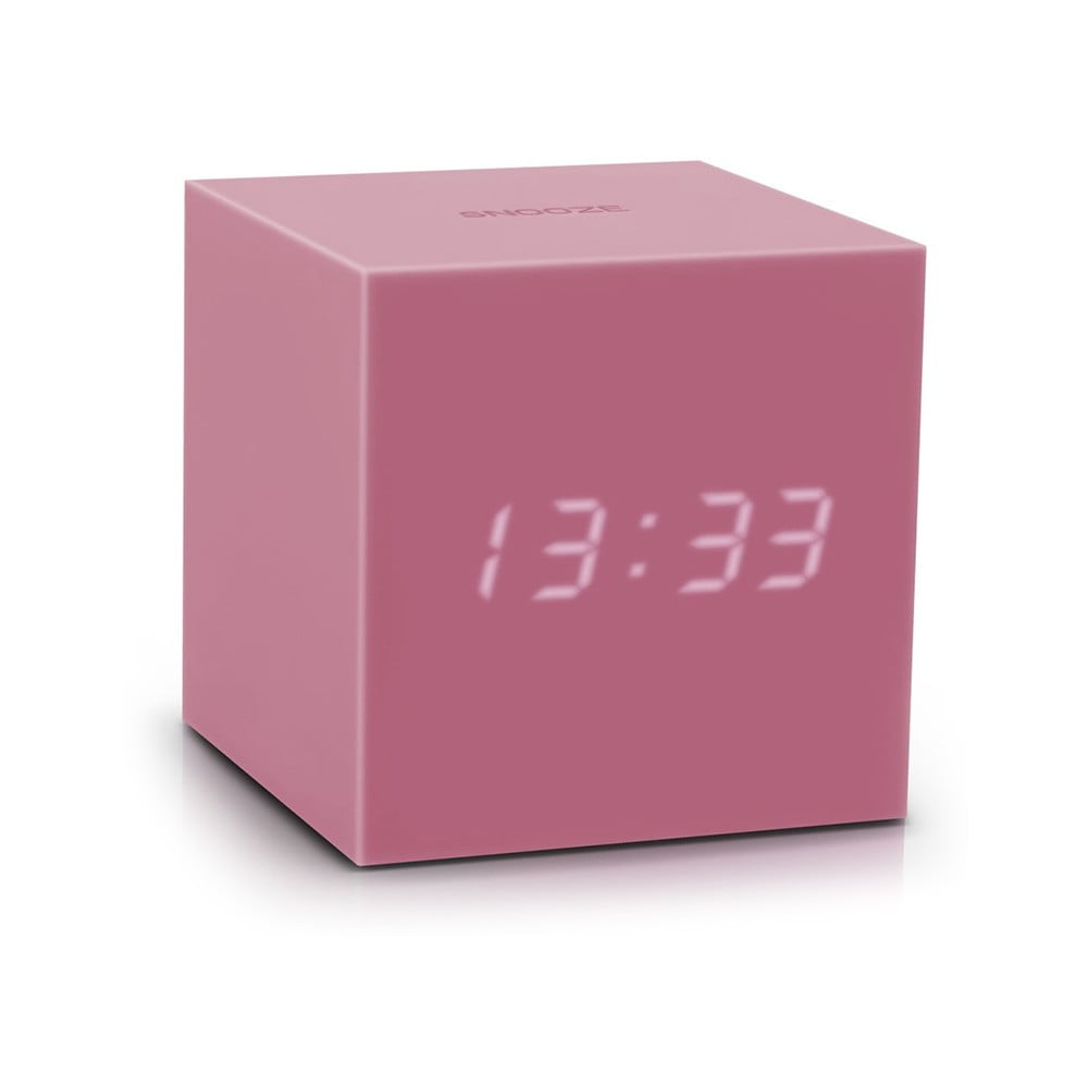 Gravitry Cube rózsaszín ébresztőóra LED kijelzővel - Gingko