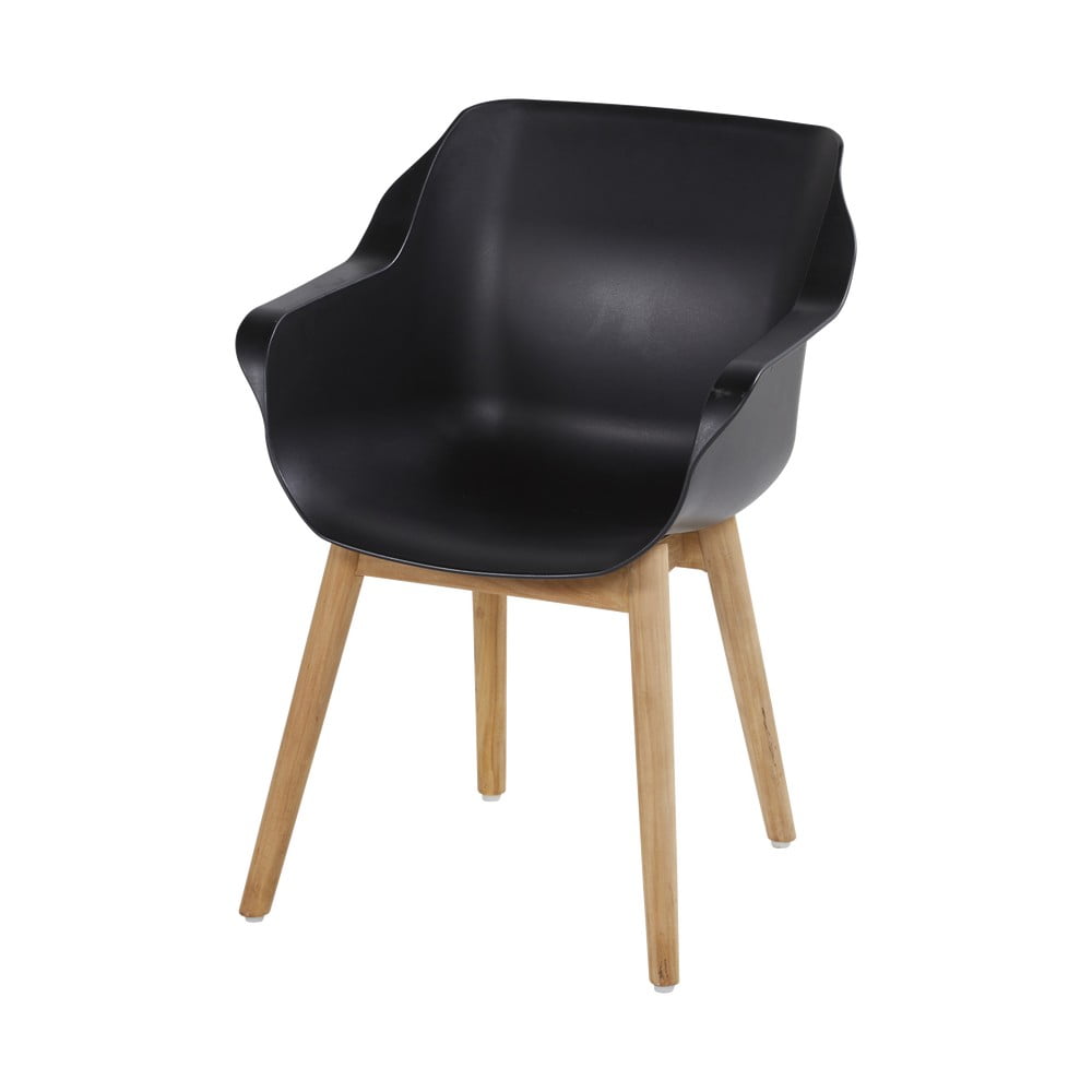 Fekete műanyag kerti szék szett 2 db-os sophie teak – hartman