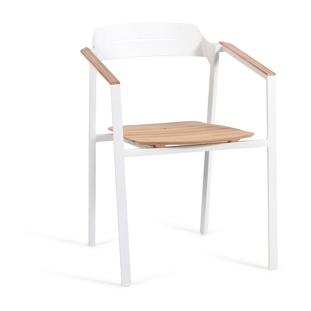 Fehér fém kerti szék icon – diphano