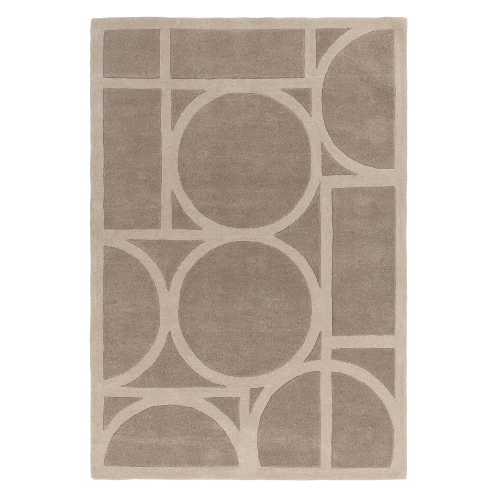 Világosbarna gyapjú szőnyeg 160x230 cm metro taupe – asiatic carpets