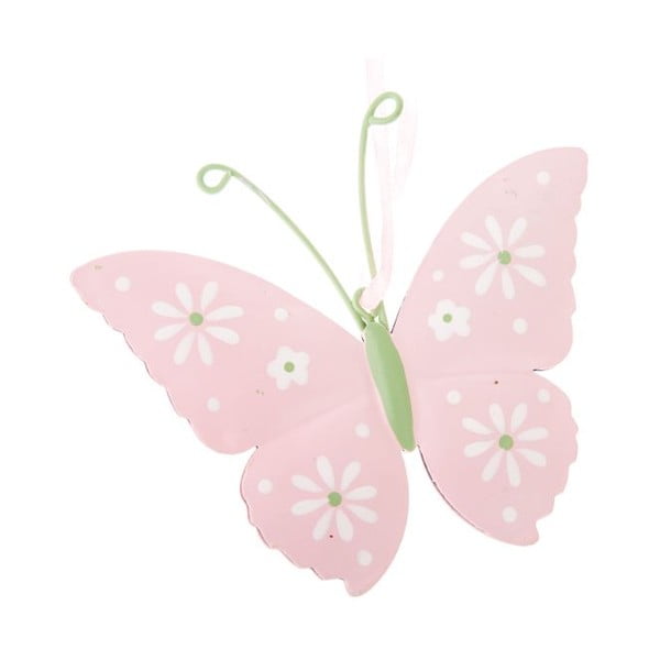 Butterfly 2 db rózsaszín függődísz fémből - Dakls