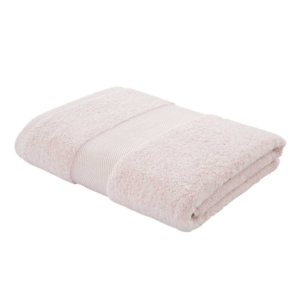 Világos rózsaszín pamut-selyem fürdőlepedő 70x127 cm - Bianca