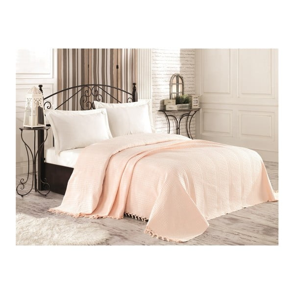 Tarra krémszínű pamut ágytakaró franciaágyhoz, 220 x 240 cm