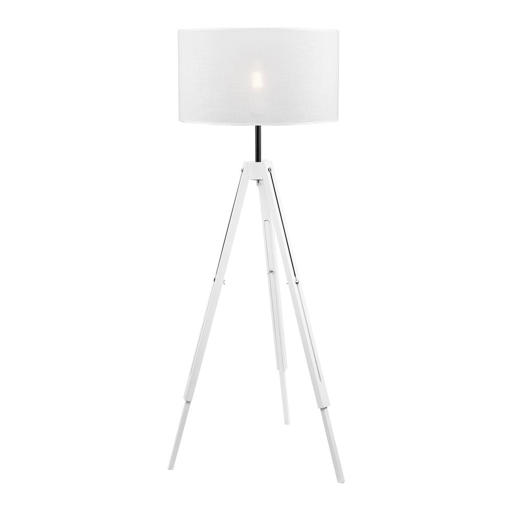 Fehér állólámpa textil búrával (magasság 130 cm) sofia – lamkur