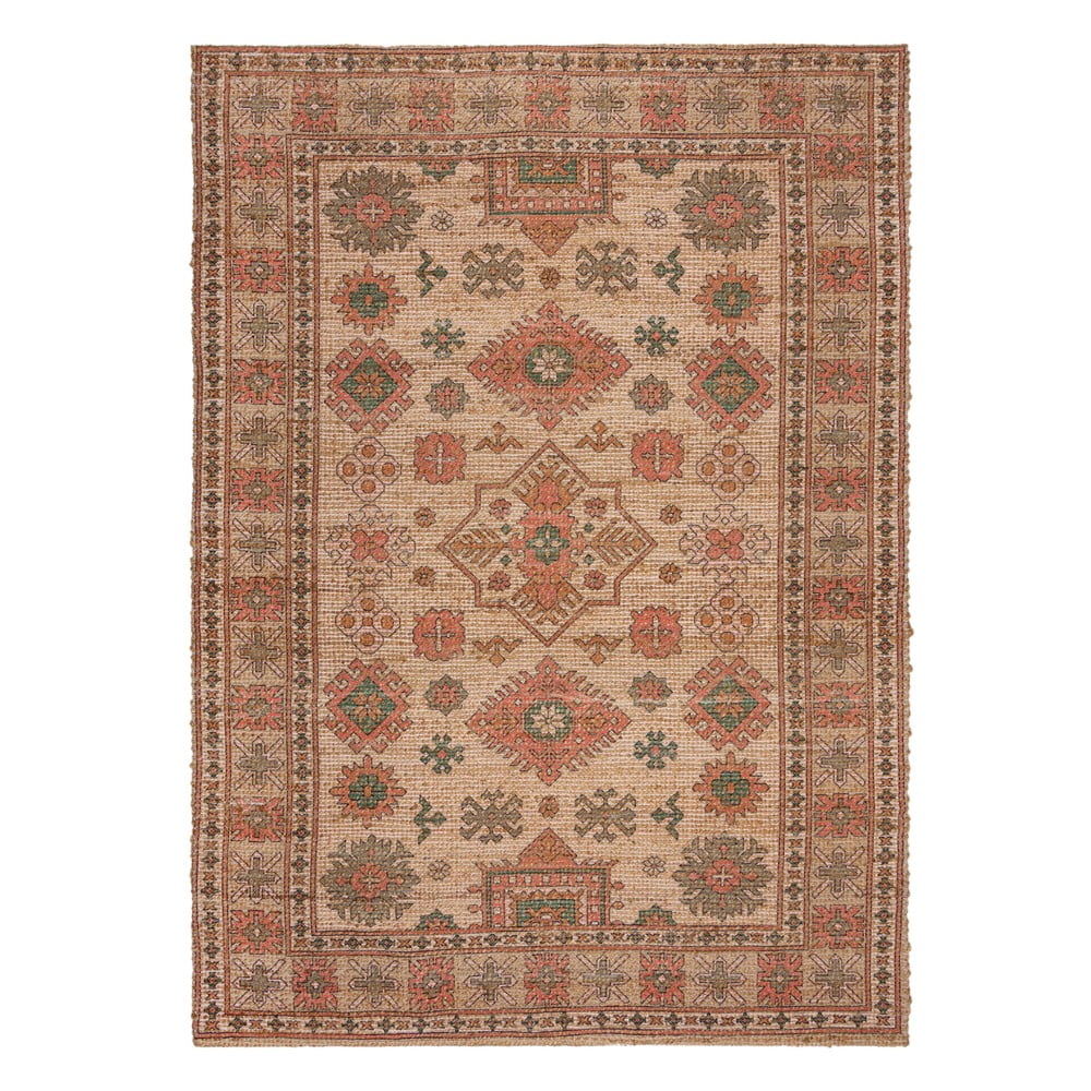 Rózsaszín-terrakotta színű kézi szövésű jutakeverék szőnyeg 160x230 cm Lana Jute – Flair Rugs