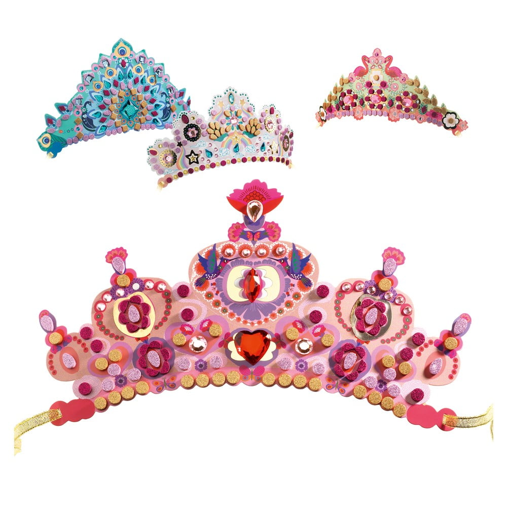 Princess koronakészítő szett 4 db koronához - Djeco