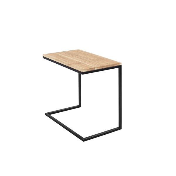 Lupe tömör tölgyfa asztal, fekete lábbal - Custom Form