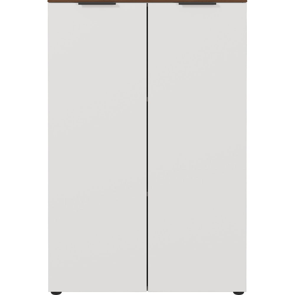 Szürkésbézs szekrény diófa dekorral 81x120 cm Ancona - Germania