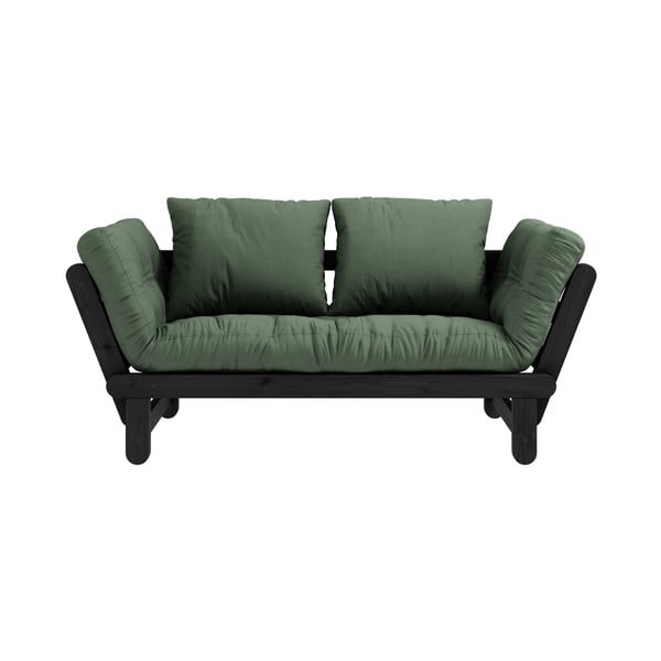 Beat Black/Olive Green zöld kinyitható kanapé - Karup Design